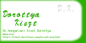 dorottya kiszt business card